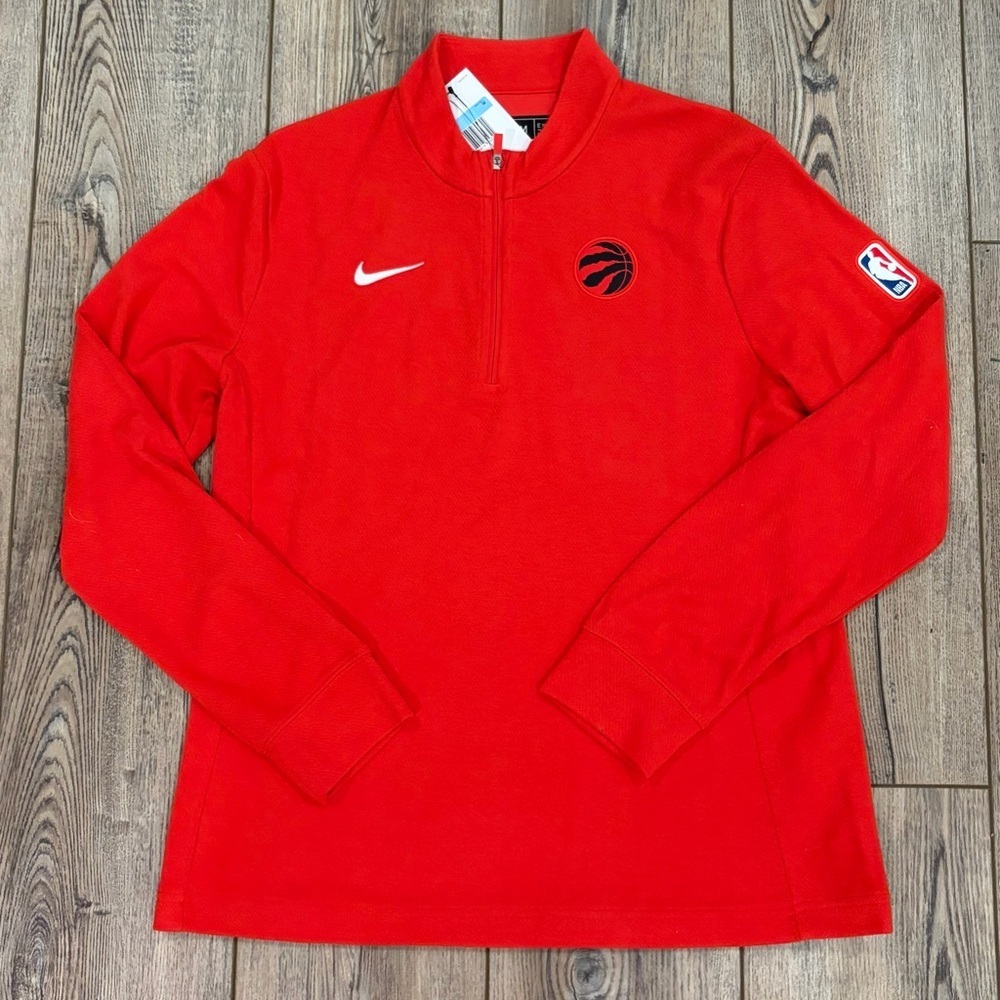 Nike Toronto Raptors Women’s Red Half Zip Pullover NWT Medium
